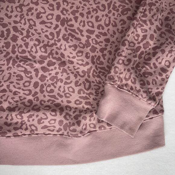 Tek Gear Ultrasoft Fleece Leopard Quarter Zip Pullover Women’s M Pink Cheetah - Picture 5 of 10